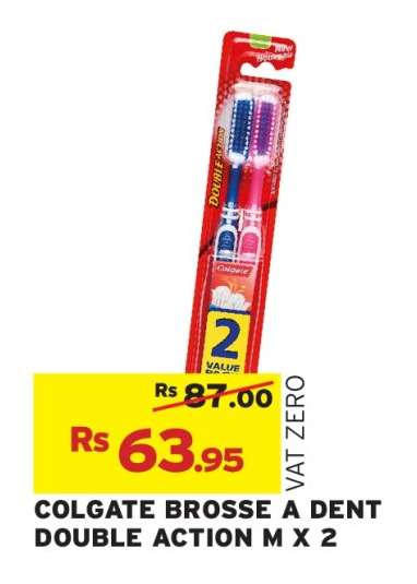 COLGATE BROSSE A DENT DOUBLE ACTION M X 2