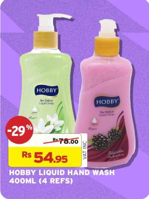 HOBBY LIQUID HAND WASH 400ML (4 REFS)