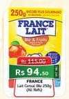 FRANCE Lait Cereal Blé 250g (All fruits)