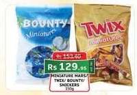 MINIATURE MARS/ TWIX/ BOUNTY/ SNICKERS