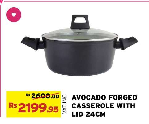 AVOCADO FORGED CASSEROLE WITH LID 24CM