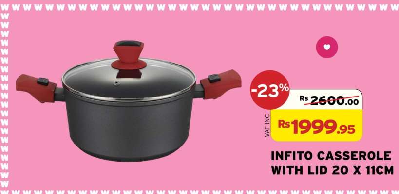 INFITO CASSEROLE WITH LID 20 X 11CM