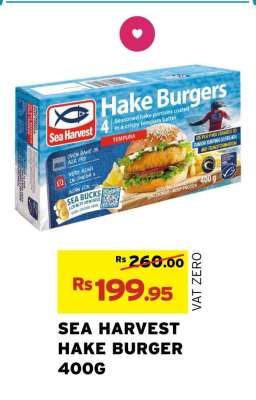 SEA HARVEST HAKE BURGER 400G
