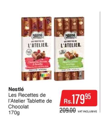 Nestlé Les Recettes de l’Atelier Tablette de Chocolat