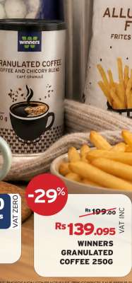 WINNERS GRANULATED COFFEE 250G