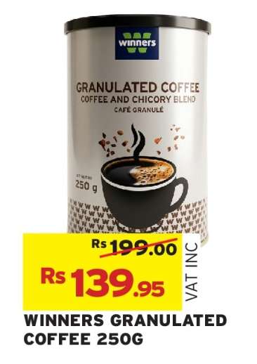 WINNERS GRANULATED COFFEE 250G