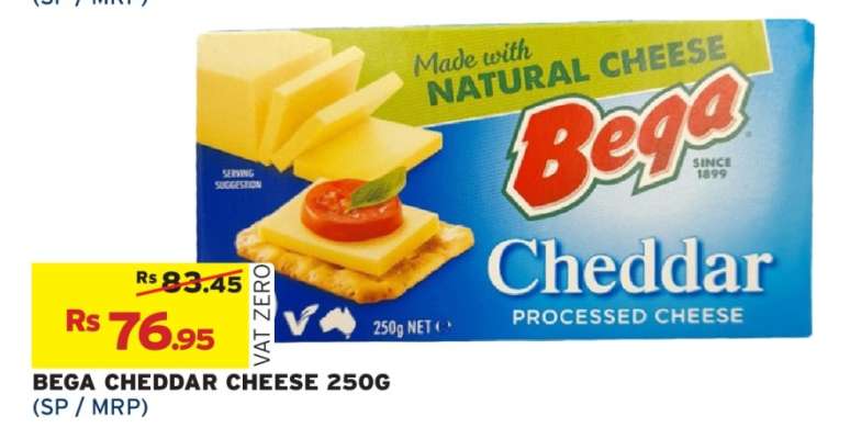 BEGA CHEDDAR CHEESE 250G