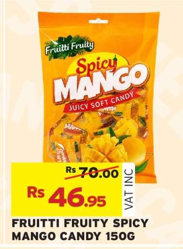 FRUITTI FRUITY SPICY MANGO CANDY 150G