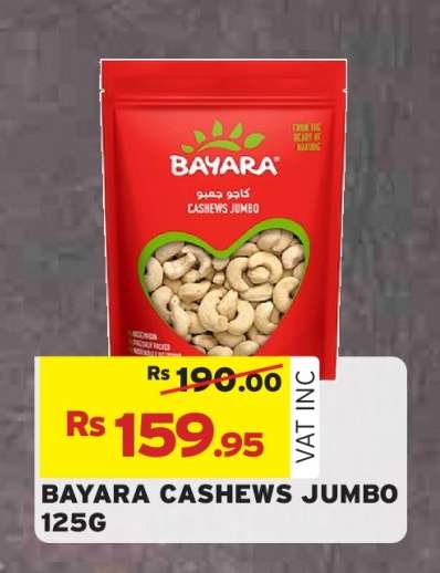 BAYARA CASHEWS JUMBO 125G