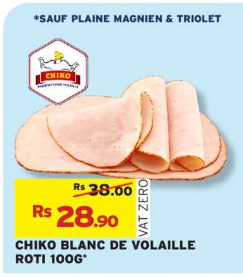 CHIKO BLANC DE VOLAILLE ROTI 100G