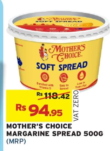 MOTHER'S CHOICE MARGARINE SPREAD 500G