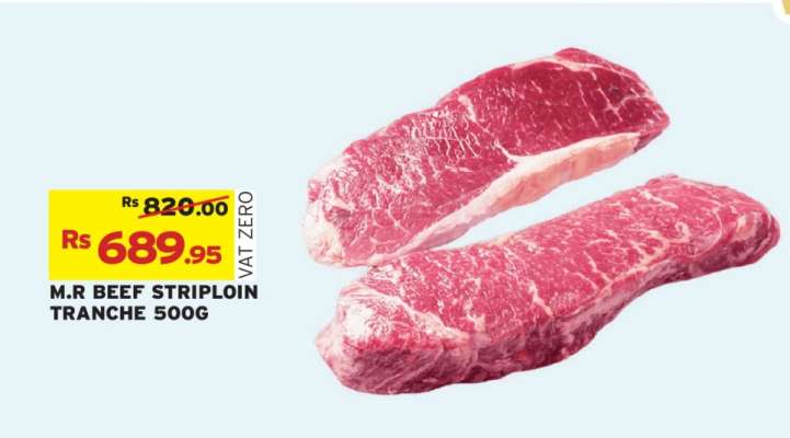 M.R BEEF STRIPLOIN TRANCHE 500G