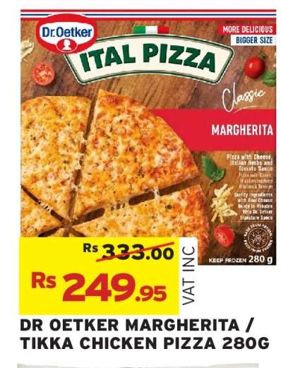 DR OETKER MARGHERITA / TIKKA CHICKEN PIZZA 280G