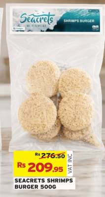 SEACRETS SHRIMPS BURGER 500G