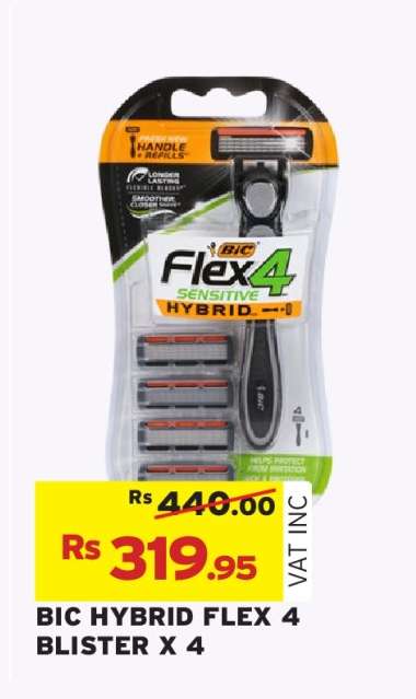 BIC HYBRID FLEX 4 BLISTER X 4