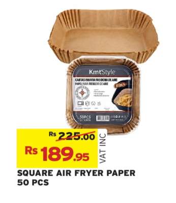 SQUARE AIR FRYER PAPER 50 PCS