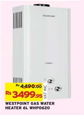 WESTPOINT GAS WATER HEATER 6L WHP0620