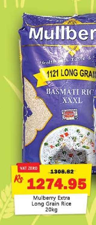 Mulberry Extra Long Grain Rice 20kg