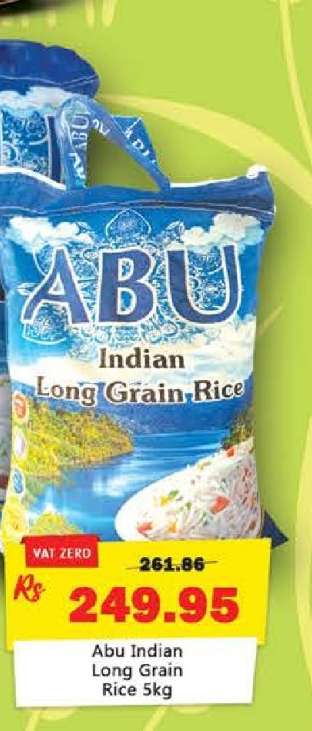 Abu Indian Long Grain Rice 5kg