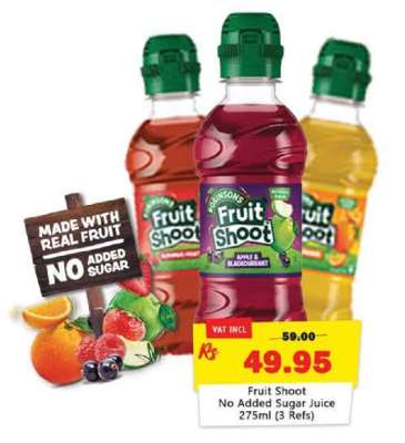Fruit Shoot No Added Sugar Juice 275ml (3 Refs)