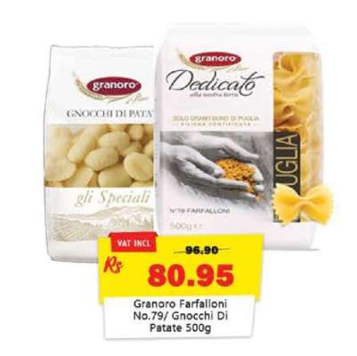 Granoro Farfalloni No.79/Gnocchi Di Patate 500g
