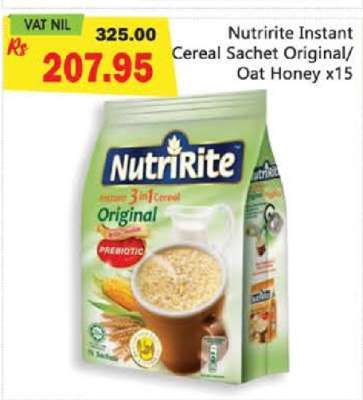 NutriRite Instant Cereal Sachet Original/Oat Honey x15