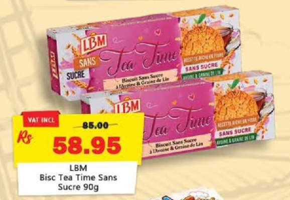 LBM Bisc Tea Time Sans Sucre 90g