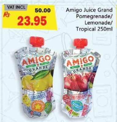 Amigo Juice Grand Pomegranate/Lemonade/Tropical 250ml