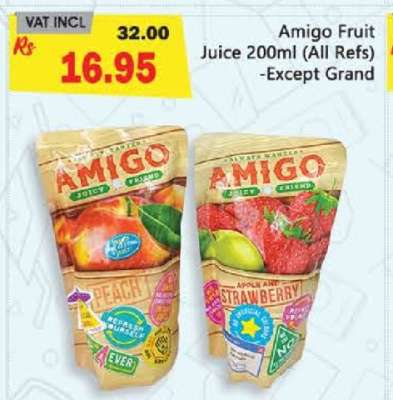 Amigo Fruit Juice 200ml (All Refs) - Except Grand