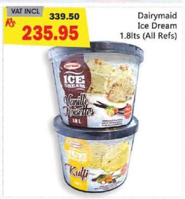 Dairymaid Ice Dream 1.8lts (All Refs)