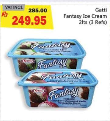 Gatti Fantasy Ice Cream 2lts (3 Refs)