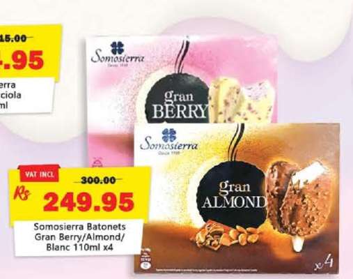 Somosierra Batonets Gran Berry/Almond/Blanc 110ml x4