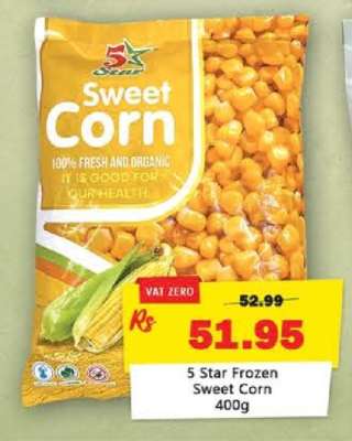 5 Star Frozen Sweet Corn 400g