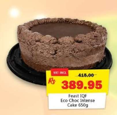 Feast IQF Eco Choc Intense Cake 650g