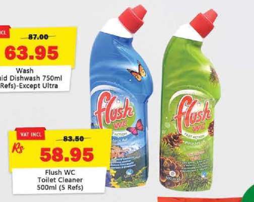 Flush WC Toilet Cleaner 500ml (5 Refs)