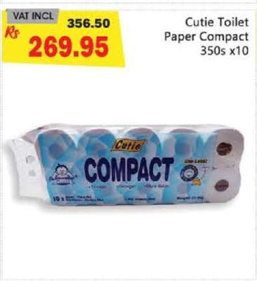 Cutie Toilet Paper Compact 350s x10