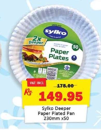 Sylko Deeper Paper Plated Pan 230mm x50
