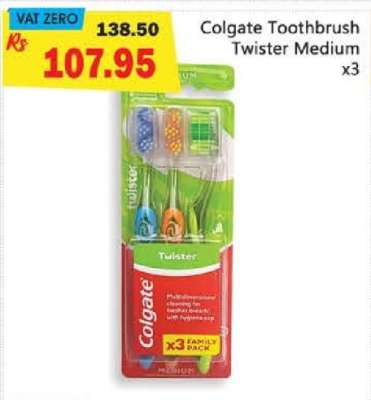Colgate Toothbrush Twister Medium x3
