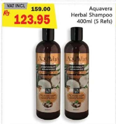 Aquavera Herbal Shampoo 400ml (5 Refs)