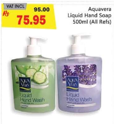 Aquavera Liquid Hand Soap 500ml (All Refs)