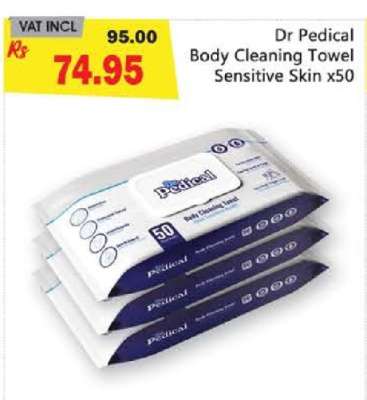 Dr Pedical Body Cleaning Towel Sensitive Skin x50