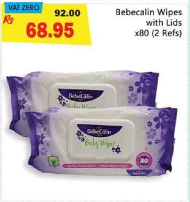 Bebecalin Wipes with Lids x80 (2 Refs)