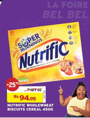 NUTRIFIC WHOLEWHEAT BISCUITS CEREAL 450G