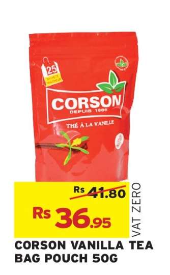CORSON VANILLA TEA BAG POUCH 50G