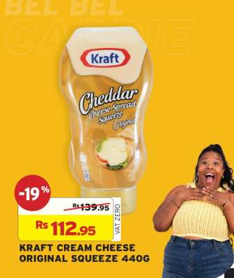 KRAFT CREAM CHEESE ORIGINAL SQUEEZE 440G