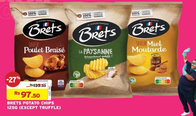 BRETS POTATO CHIPS 125G (EXCEPT TRUFFLE)