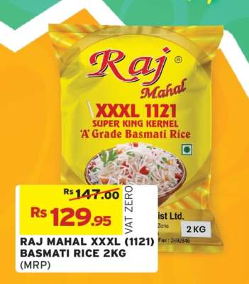 RAJ MAHAL XXXL 1121 BASMATI RICE 2KG
