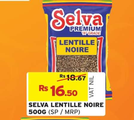 SELVA LENTILLE NOIRE 500G