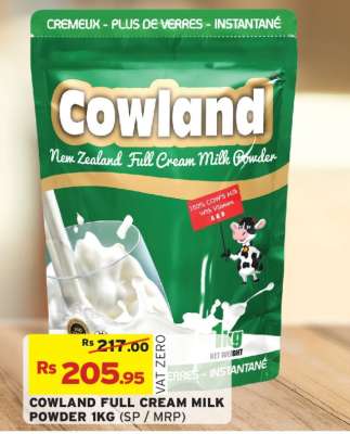 COWLAND FULL CREAM MILK POWDER 1KG