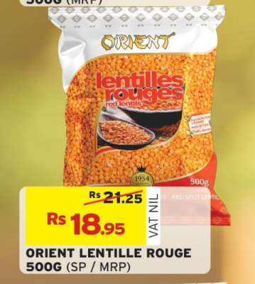 ORIENT LENTILLE ROUGE 500G
